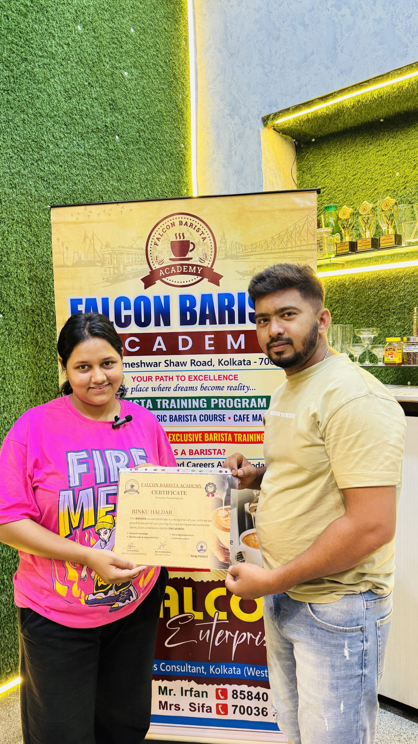 Professional Barista Training Completion