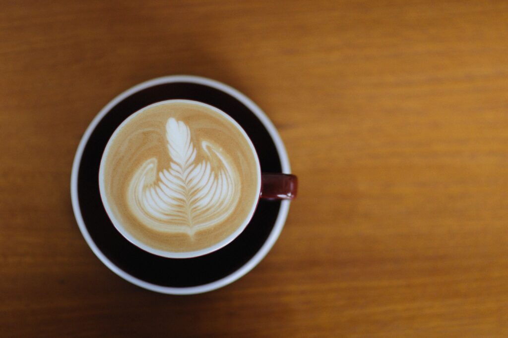 multi layered latte art