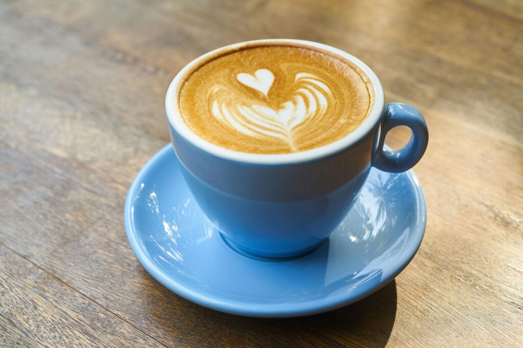 Heart latte art